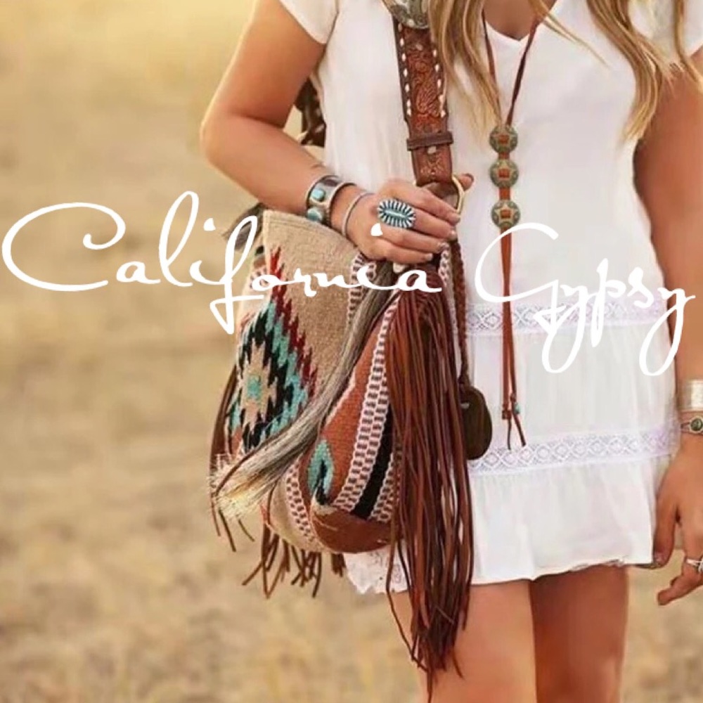 SOLD HP🎉Aztec Western Bohemian Fringe Bag - Picture 4 of 4